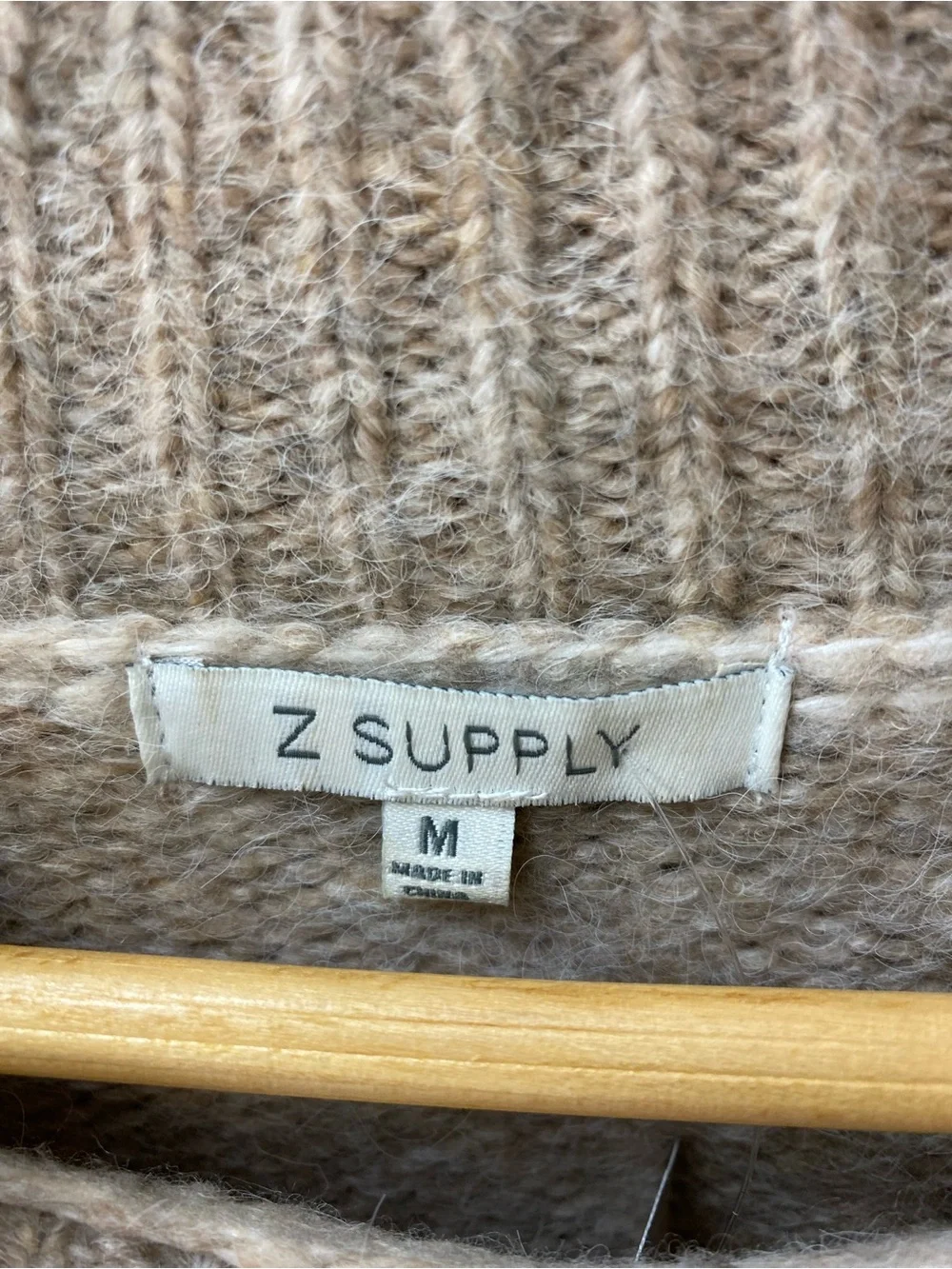 Z Supply Women's Mock Neck Sweater in Taupe